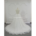 Short Sleeve backless lace Crystal bridal dress Wedding Dress